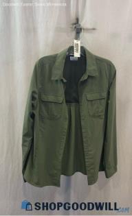 Columbia Women's Olive Green Tech Button Down - Sz M