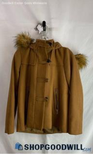 Zara Women's Tan Polyester Coat - Sz S