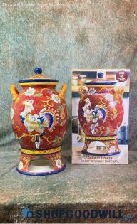 20" Tabletops Gallery 60cup Rooster Painted Hot Cold Beverage Dispenser Home PUO