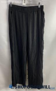 Zara Women's Black Pleated Satin Pants - Sz S