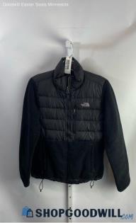 The North Face Women's Black Full Zip Half Puffer Sweater - Sz S