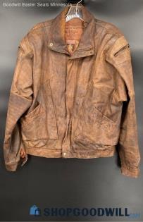 The Legend Fluid Men's Brown Leather jacket - Sz L - WORN