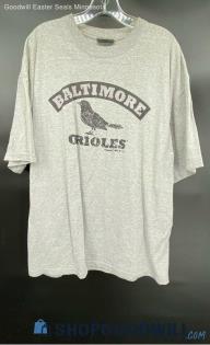 Vintage Majestic Men's Grey Baltimore Graphic Short Sleeve T-shirt - Sz XL