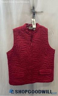 Chico's Women's Hot Pink Quilted Zip Up Vest - Sz M