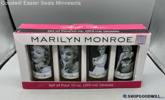 4pc Vintage Vandor LLC New Marilyn Monroe Highball Glasses 10 Oz New Box Kitchen