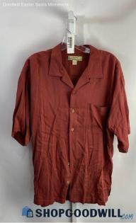 Tommy Bahama Men's Red Short Sleeve Button-Up Shirt - Sz L