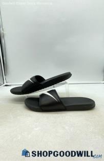 Nike Men's Benassi Swoosh Black Synthetic Slide Sandals Sz 12