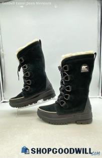 Sorel Women's Tivoli IV Black Suede Tall Winter Boots Sz 8