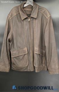 Columbia Men's Brown Leather coat - Sz L