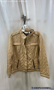 Chico's Women's Tan Quilted Down Jacket - Sz 1