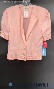 Leslie Fay Collections women's Peach Polyester SS blazer - Sz 8 - NWT