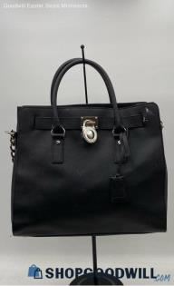 Michael Kors Hamilton Black Saffiano Leather Satchel/Top Handle Handbag/Purse