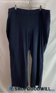 Lane Bryant Women's Navy Blue Pull On Ankle Straight Pants - Sz 22/24