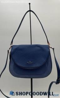 Kate Spade Leila Blue Leather/Suede Flap Crossbody/Shoulder Bag Handbag/Purse