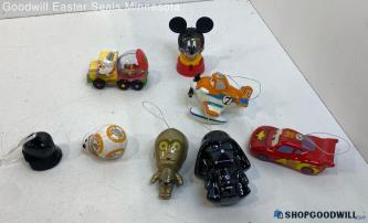 Disney 8 Asstd. Star Wars Planes Cars & Others Christmas Tree Ornaments