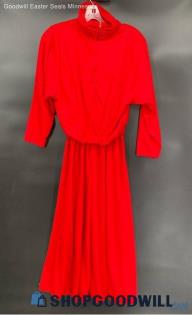 Benson E. Smith women's Red Long Turtleneck dress - Sz 9