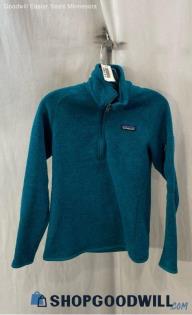 Patagonia Women's Teal Slim Henley Sweater - Sz XS