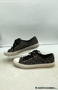 Coach Women's Empire Signature Black Fabric Sneakers Sz 6.5