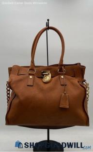 Michael Kors Hamilton Brown Leather Satchel/Top Handle Bag Handbag/Purse