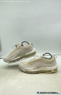 Nike Women's Air Max 97 'Pure Platinum' White Synthetic Sneakers Sz 8.5