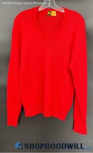 Winona Knits Red V-Neck LS sweater - Sz M