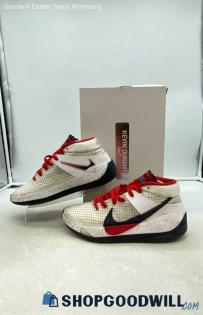 Nike Men's KD 13 'USA' White/Red/Blue Synthetic Sneakers Sz 8.5