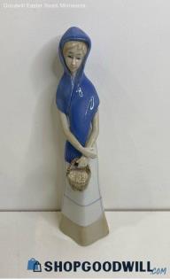 Vintage Imor Porcelain Women Carrying Basket Figurine