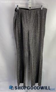 Torrid Women's Black/Silver Shimmer Knit Slim Straight Pants - Sz 2