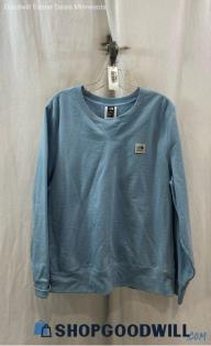 The North Face Women's Sky Blue Fleece Lined Logo Patch Sweatshirt - Sz 1X