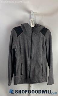 Athleta Women's Charcoal Full Zip Sweater - Sz M