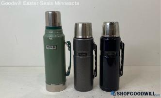 3pc Thermos & Stanley Vacuum Bottle Thermos