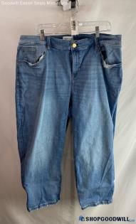 Lane Bryant Women's Light Blue Cropped Jeans - Sz 20