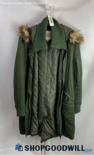 BB Dakota Women's Green Parka Jacket - Sz M