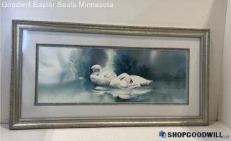 "Dreams Do Come True" Jeanne Bonine Signed Matted & Framed Swan Print 452/750 PU