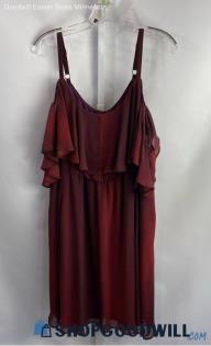 Torrid Women's Maroon/Burgundy Cold Shoulder Blouson Mini Dress - Sz 20