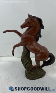 Hand Painted Ceramic Horse Statue Sculpture Figurine Vintage Decorative