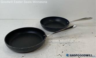 2pc All-Clad Metalcrafters 10" & 10.5" Frying Pan Skillets Cookware