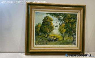 Gary P Miller Signed Matted & Framed "A Day in the Country" Repro Print 250/1000