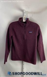 Patagonia Women's Grape 1/4 Zip Sweater - Sz S