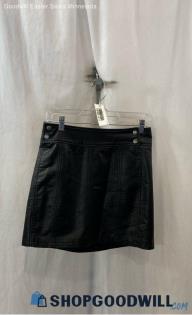 Free People Women's Black Faux Leather Mini SKirt - Sz 6