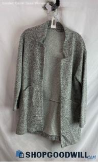 Zara Women's Heather Gray Ponte Open Cardigan - Sz S