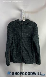 Columbia Women's Charcoal Gray Heather Fleece Zip Up Hoodie - Sz XL