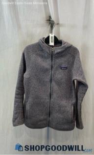 Patagonia Women's Dusty Purple Heathered Fleece Full Zip Sweatshirt - Sz M