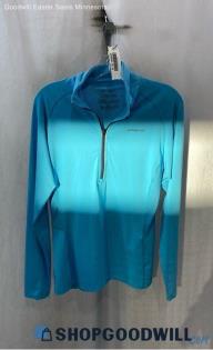 Patagonia Men's Aqua Blue Pullover Quarter Zip - Sz L