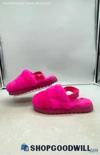 UGG Women's Super Fluff Hot Pink Faux Fur Slippers Sz 7