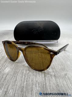 Ray Ban Horned Rim Prescription Brown Plastic Sunglasses