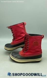 Sorel Women's 1964 Premium CVS Red Canvas Snow Boots Sz 7.5