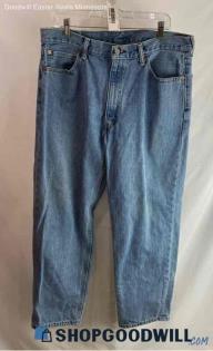 Levi's Men's Blue Light Washed 550 Relaxed Tapered Ankle Jeans - Sz 36x30