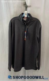 NWT Bolle Men's Gray Striped Ponte Active Henley Sweatshirt - Sz XXL