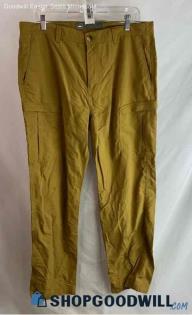 REI Men's Mustard Tan Lightweight Cargo Ankle Pants - Sz 36x34